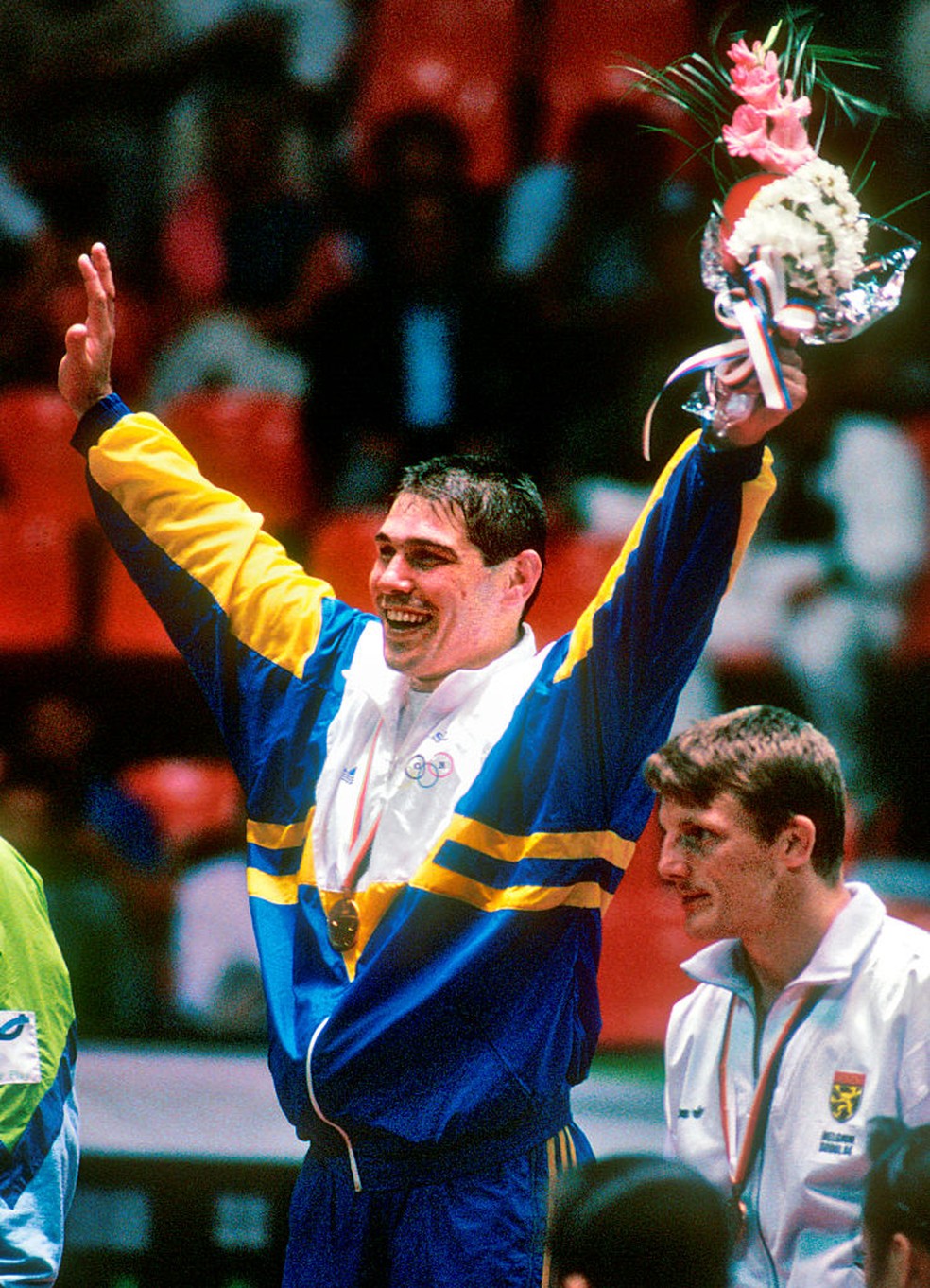 Aurélio Miguel campeão olímpico de judô em Seul 1988 — Foto: David Finch/Getty Images