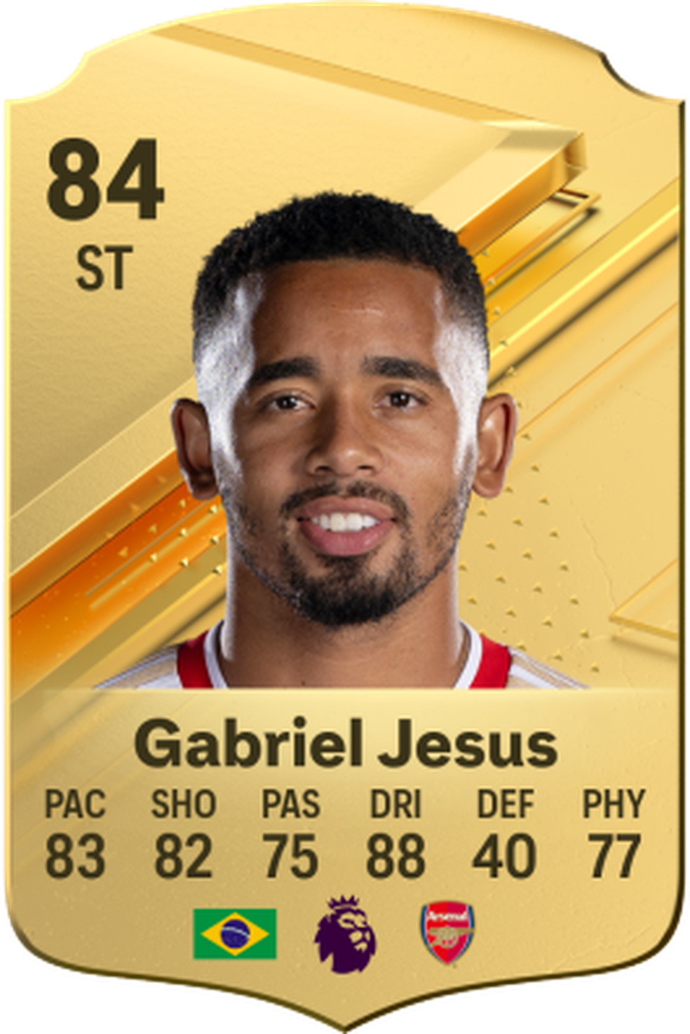 Carta do Gabriel Jesus no Ultimate Team — Foto: Reprodução/EA Sports