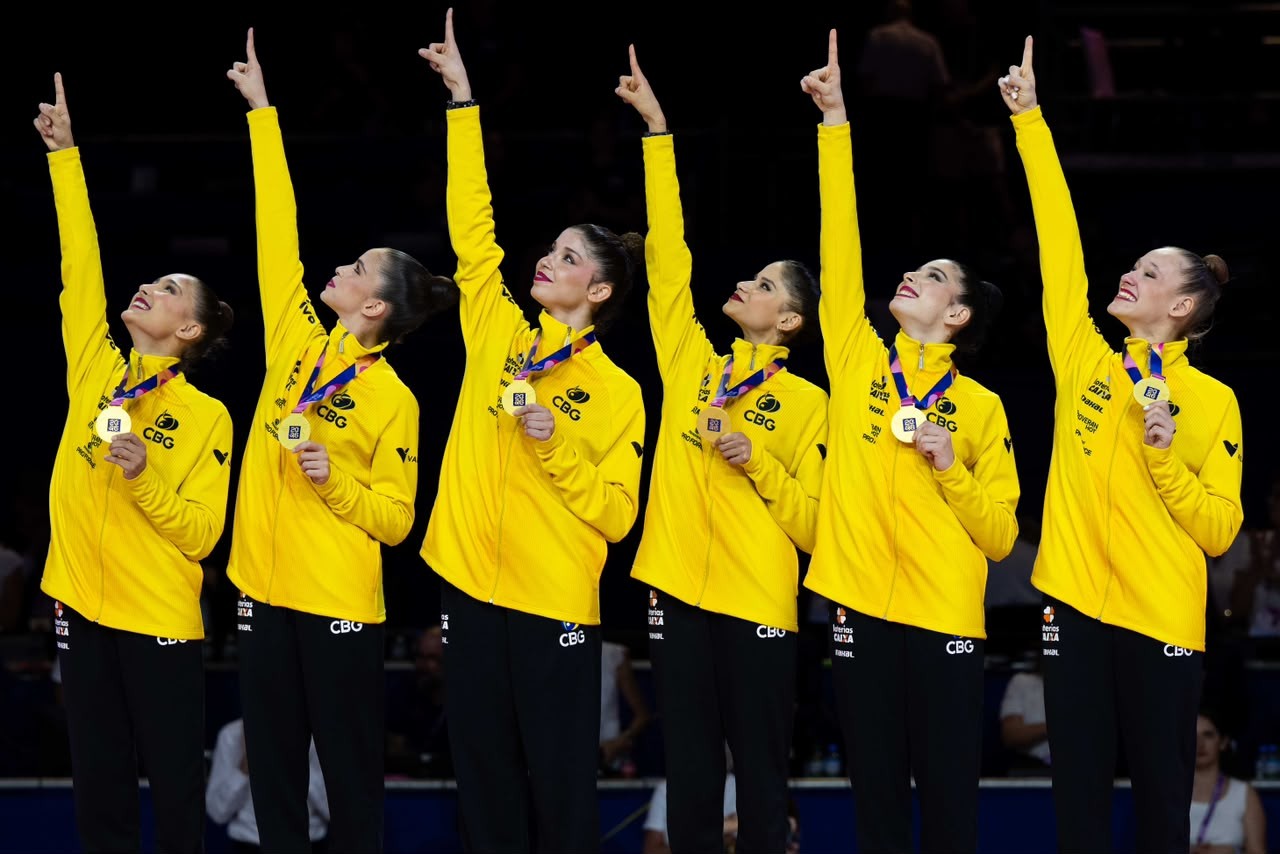 Brasil conquista ouro histórico no Mundial de ginástica rítmica