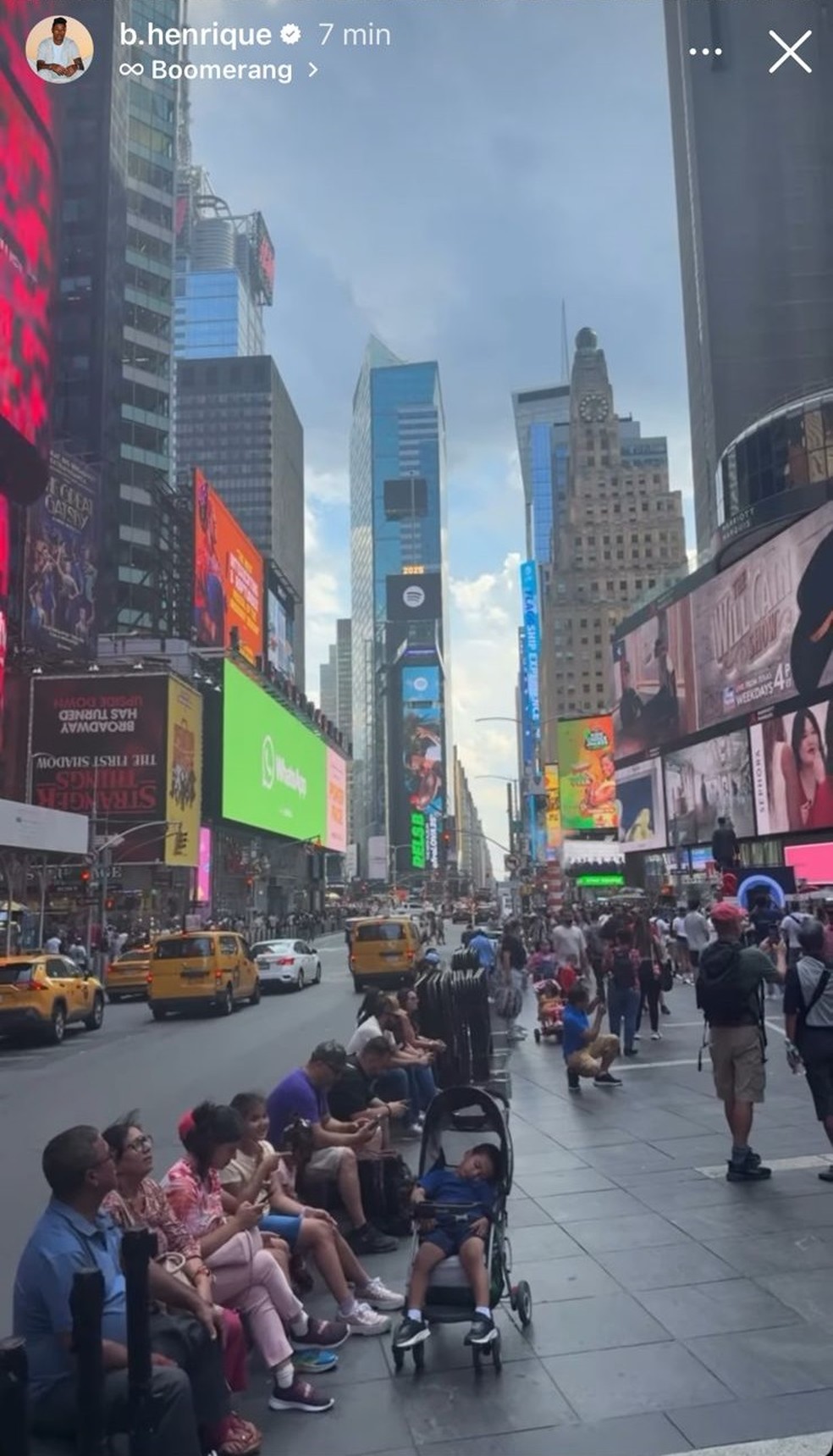 Bruno Henrique está em Nova York com a família — Foto: Reprodução/Instagram