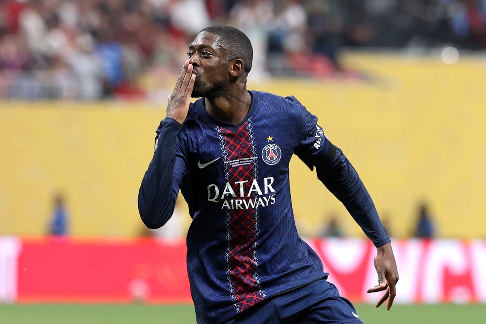Dembélé em PSG x Bayern de Munique — Foto: Kevin C. Cox/Getty Images