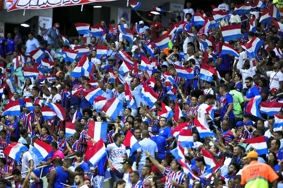 Torcida do Bahia na Casa de Apostas Arena Fonte Nova — Foto: Divulgação / EC Bahia