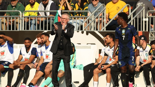 Carlo Ancelotti Vini Jr Vinicius Junior Brasil x Egito Sele&ccedil;&atilde;o