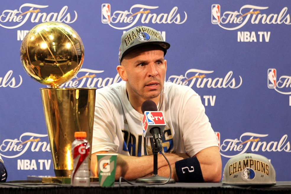 Jason Kidd foi campeão em 2011 com o Dallas Mavericks — Foto: Getty Images