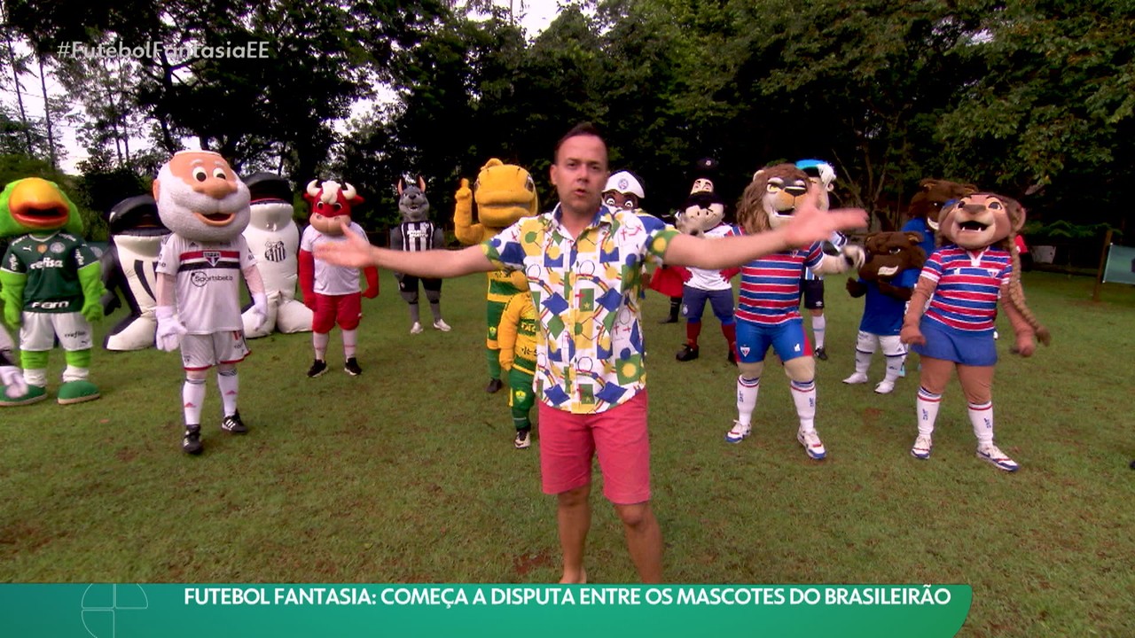 Futebol Fantasia: disputa entre mascotes do Brasileirão começa com treinadores de peso