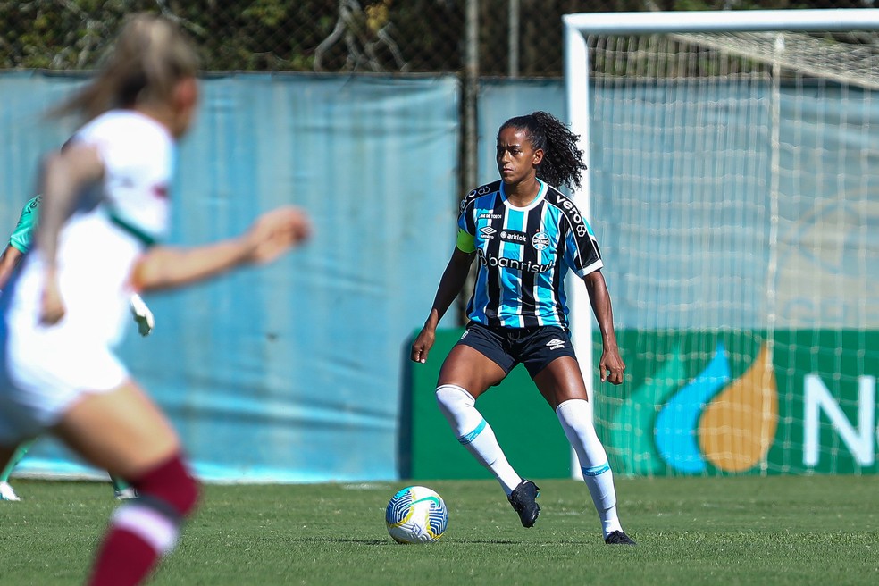 Tayla, capitã das Gurias Gremistas — Foto: Morgana Schuh/Grêmio