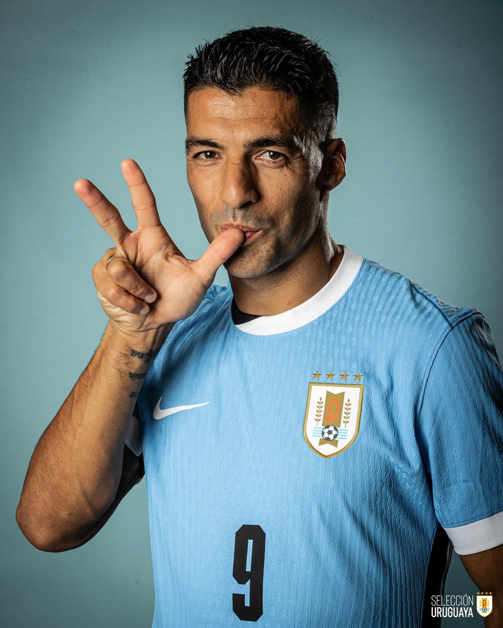 Luis Suárez será o camisa 9 do Uruguai na Copa América — Foto: Reprodução