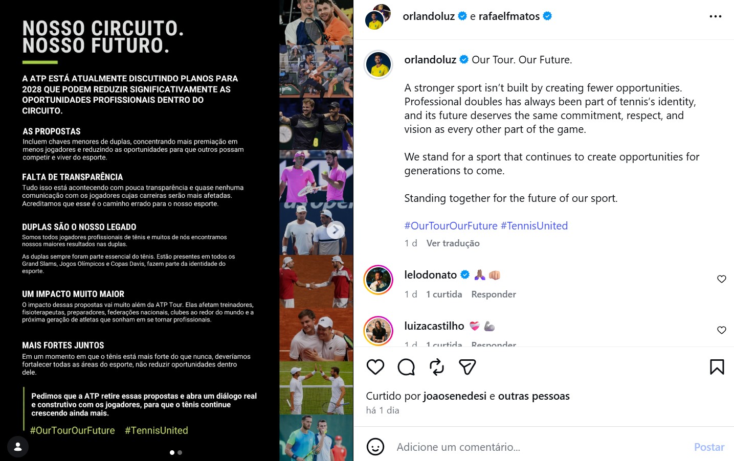 Duplistas manifestam preocupação com a proposta da ATP para reduzir premiações e chaves a partir de 2028