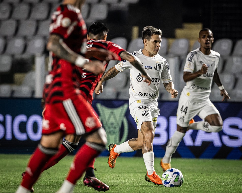 Soteldo em Santos x Flamengo � Foto: Raul Baretta/ Santos FC