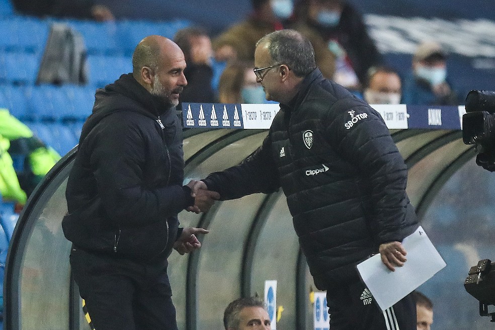 Pep Guardiola Marcelo Bielsa — Foto: Getty Images