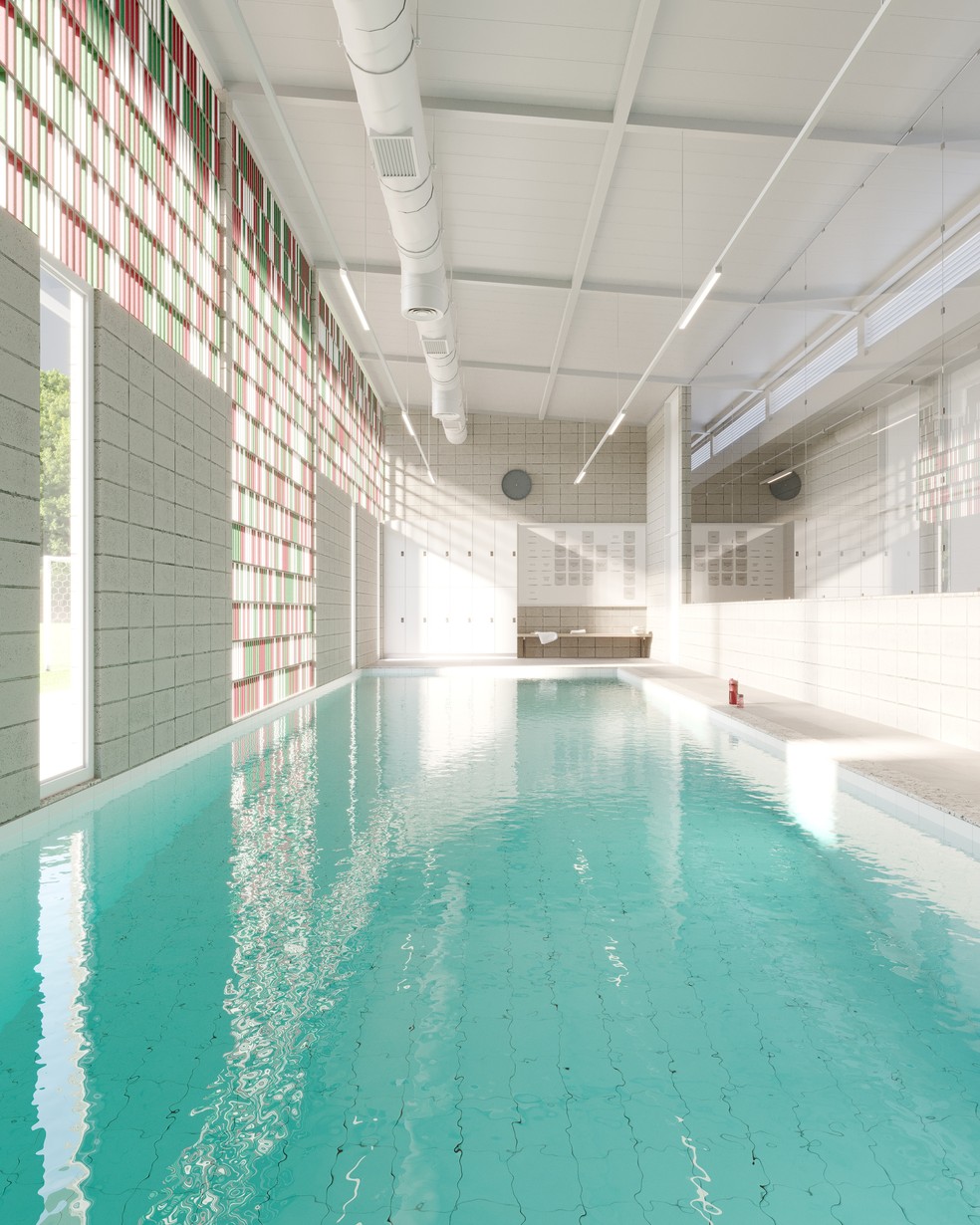 Nova estrutura terá piscina na área interna do CT da base do Fluminense em Xerém — Foto: Divulgação