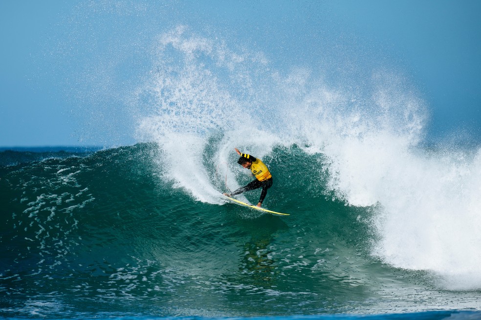 Filipe Toledo venceu pela terceira vez em Jeffrey's Bay — Foto: Beatriz Ryder/World Surf League