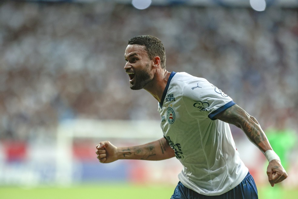 Willian José pelo Bahia em noite de Libertadores — Foto: Divulgação / EC Bahia