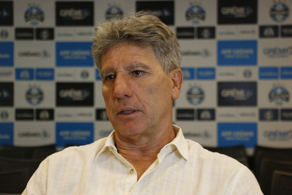 Renato, técnico do Grêmio, fala com exclusividade ao ge — Foto: João Victor Teixeira