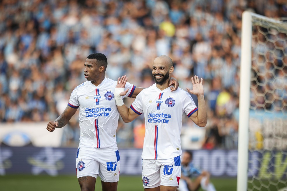 Atuações: Thaciano marca dois gols e recebe a maior nota entre os jogadores do Bahia | bahia | ge