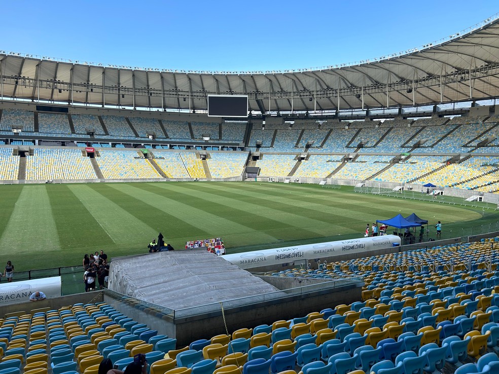 Gramado do Maracanã durante período sem jogos — Foto: Divulgação