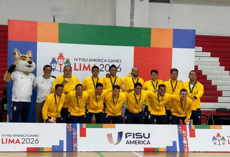 
Brasil é bicampeão do futsal masculino no FISU America Games