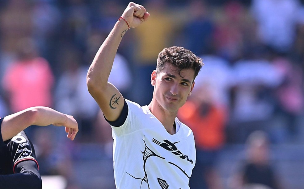 Dinenno, do Pumas, é alvo do Cruzeiro no mercado — Foto: Divulgação/Pumas