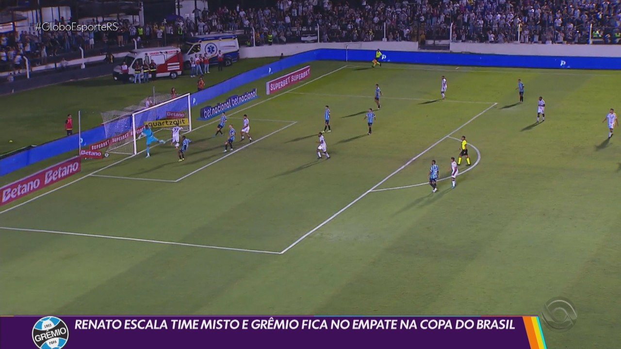 Operário e Grêmio ficam no 0 a 0 em duelo de ida da Copa do Brasil