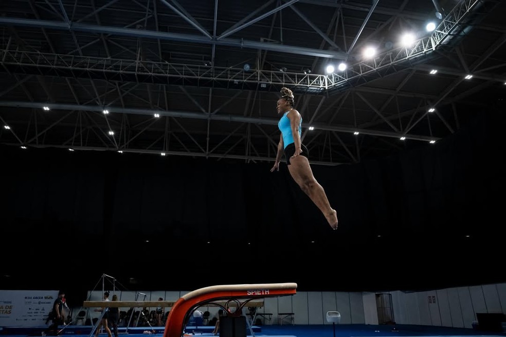 Rebeca Andrade no salto — Pan de Ginástica Artística