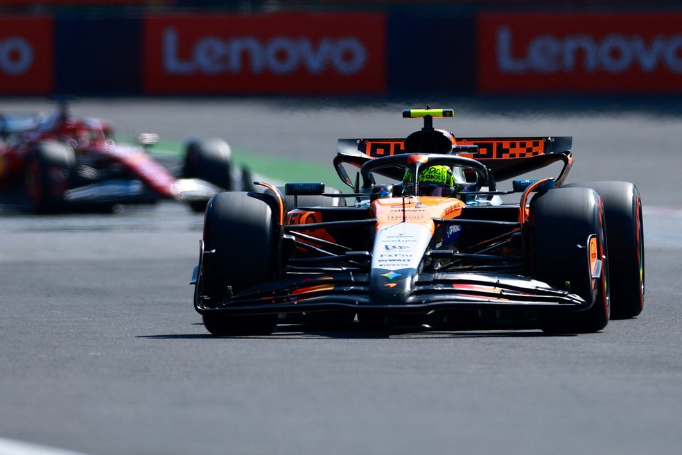 Lando Norris na liderança GP do México de Fórmula 1 2025 — Foto: REUTERS/Eloisa Sanchez