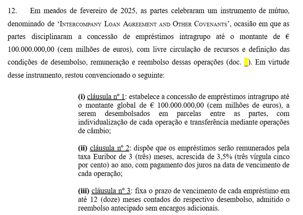 Trecho de execução judicial do Botafogo contra o Lyon na Justiça do Rio — Foto: ge