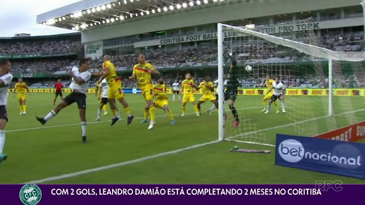 Com 2 gols, Leandro Damião está completando 2 meses no Coritiba