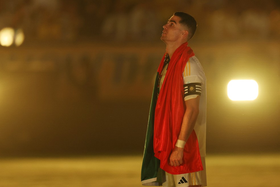 Cristiano Ronaldo comanda festa do título do Al Nassr — Foto: Reuters