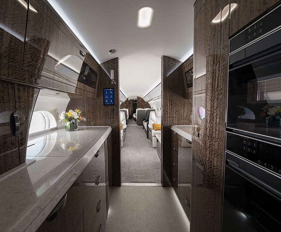 Gulfstream G700, avião que trouxe Neymar ao Brasil — Foto: Divulgação