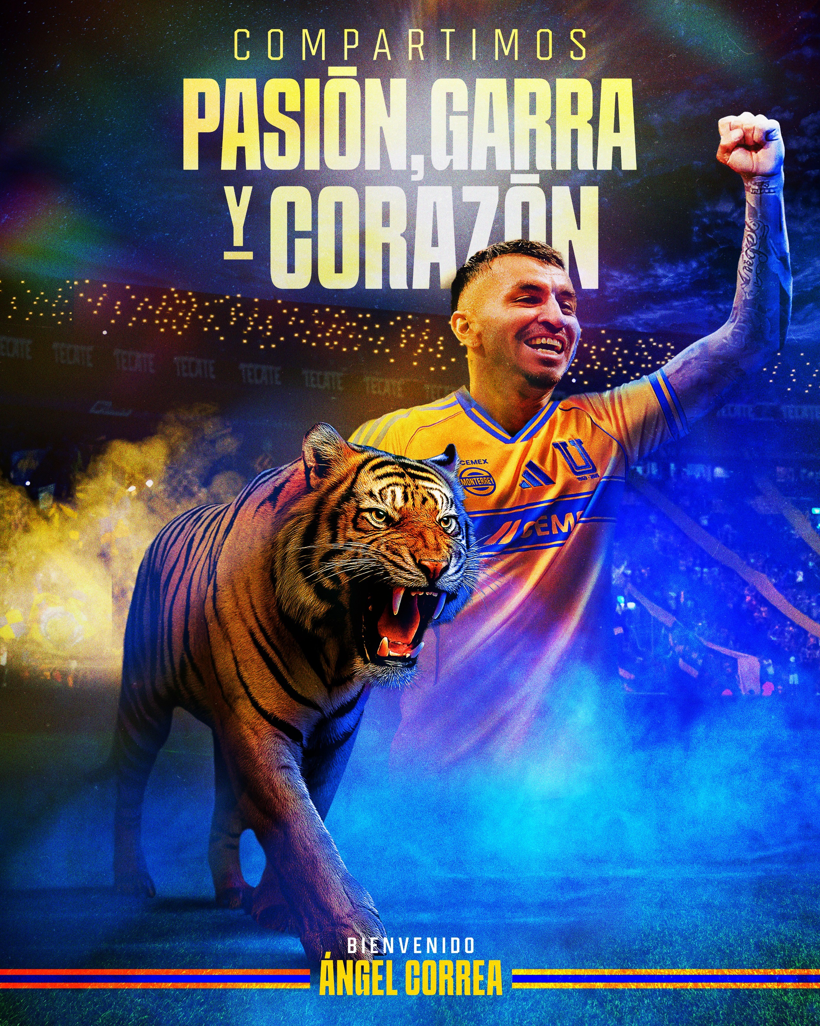 Tigres, do México, anuncia atacante Correa, campeão do mundo pela