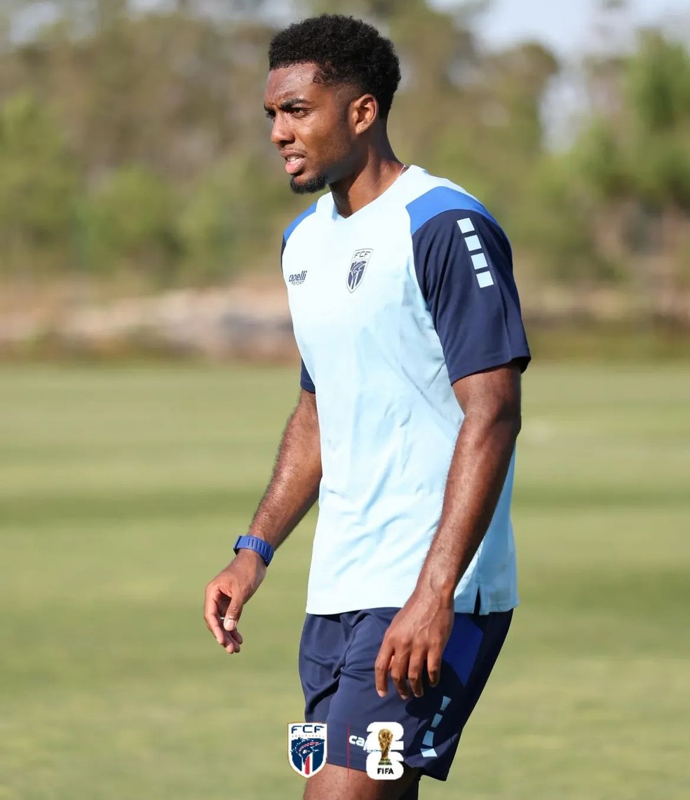 Logan Costa em treino da seleção de Cabo Verde