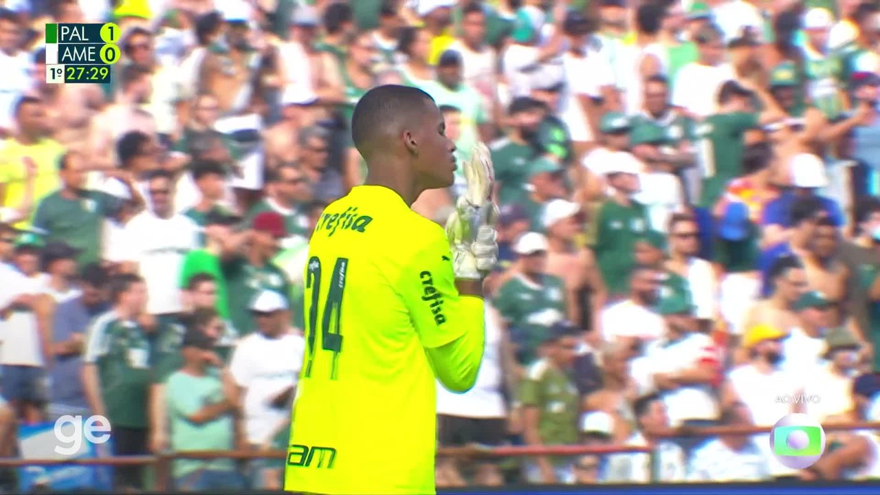 Aos 26 min do 1º tempo - defesa difícilblaze qual melhor jogo para ganhar dinheiroAranha do Palmeiras contra o América-MG Sub-20