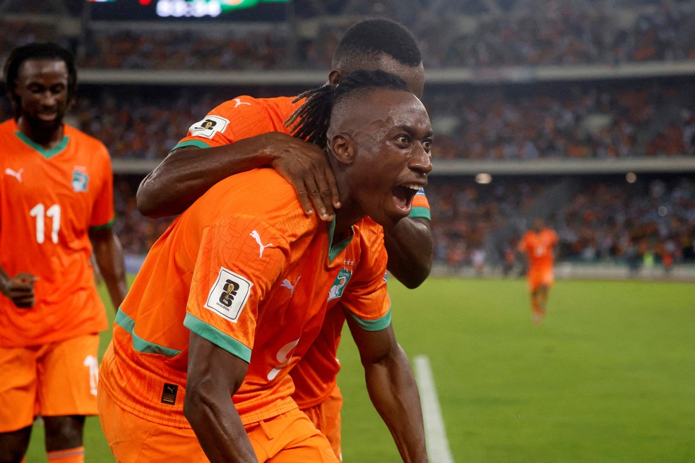 Yan Diomande foi destaque da Costa do Marfim na Copa do Mundo — Foto: Luc Gnago / Reuters