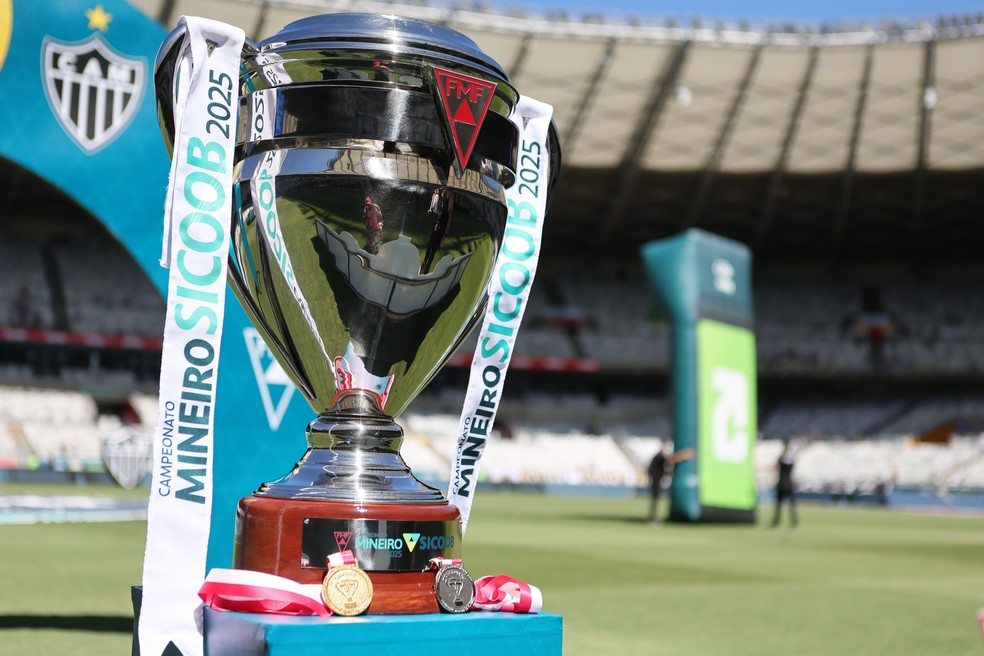 Trof�u do Campeonato Mineiro: o Atl�tico ficou com o t�tulo em 2025 � Foto: Gilson Lobo/AGIF