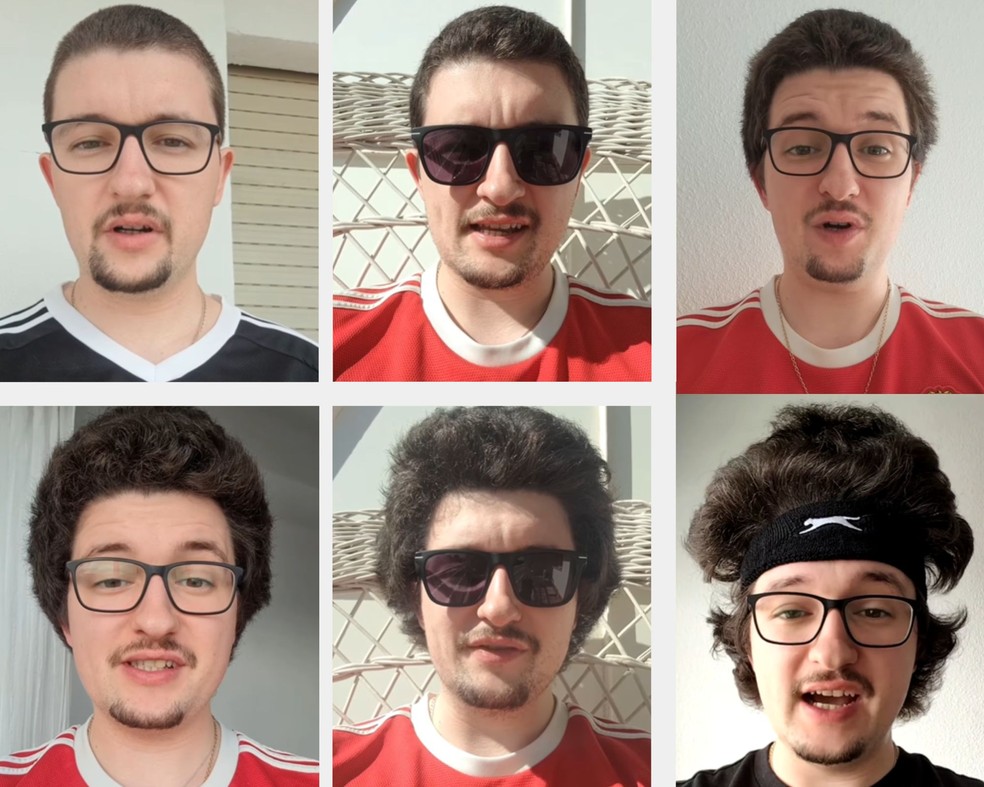 Frank Ilett e a evolução de seu cabelo durante o desafio — Foto: Reprodução