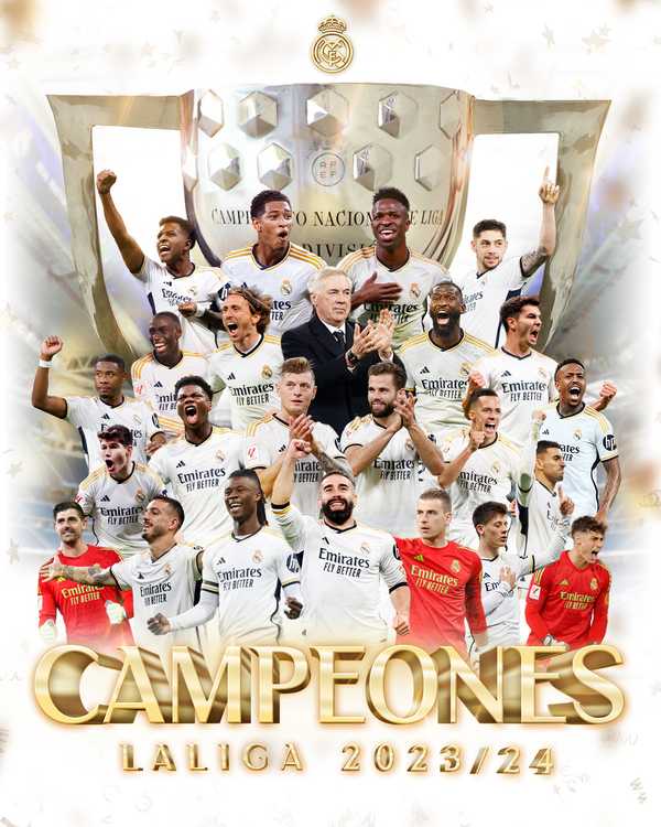 Real Madrid conquista 35º título do Campeonato Espanhol