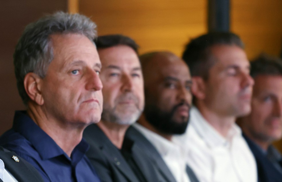 Presidentes de Flamengo e Corinthians em sorteio da semifinal da Copa do Brasil na CBF  — Foto: Rafael Ribeiro/CBF