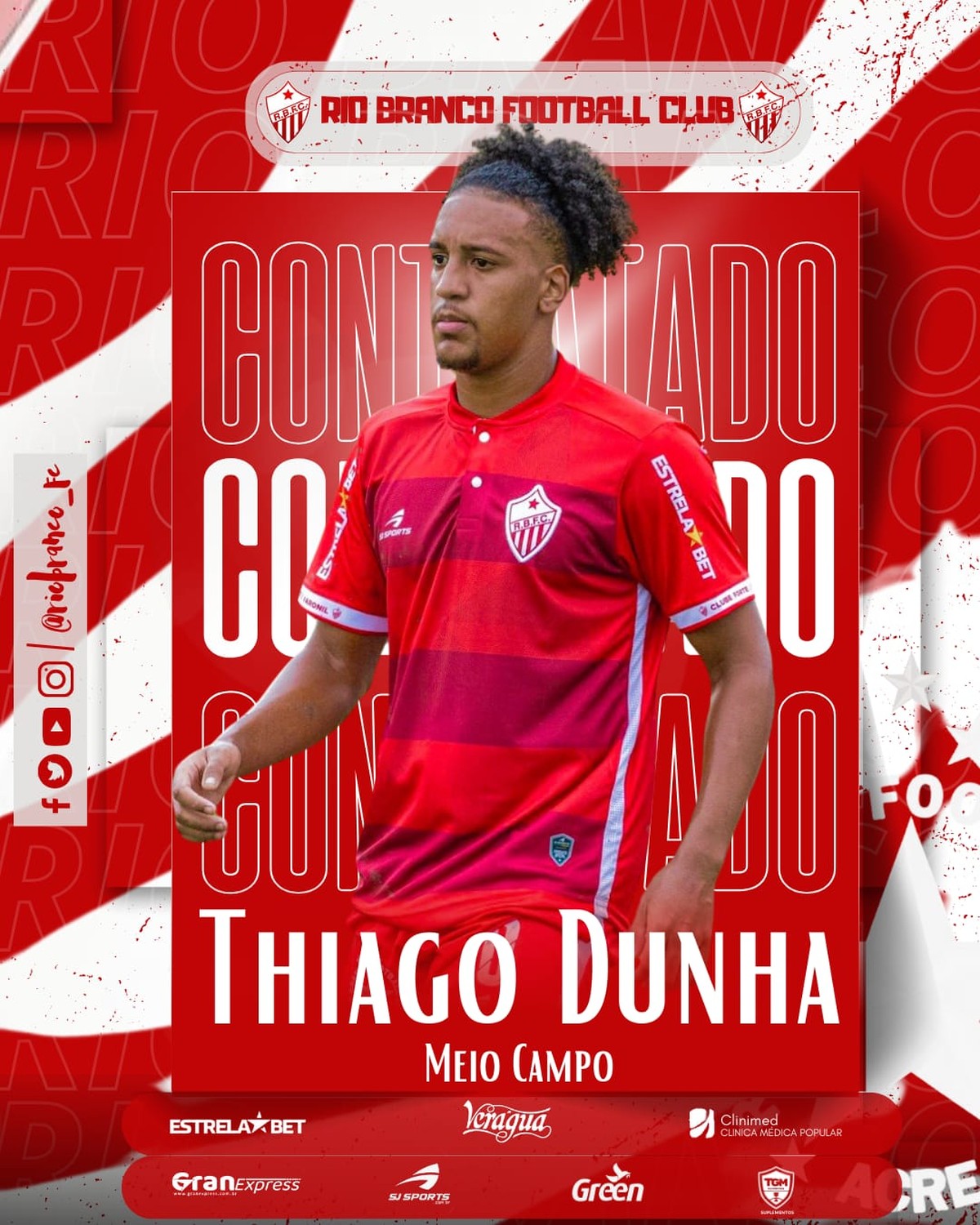 Rio Branco-AC anuncia retorno de meia de 24 anos campeão estadual nesta ...