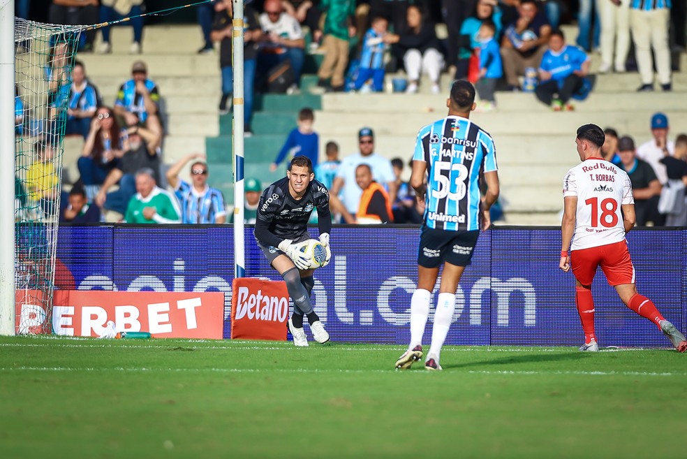 Como o time reserva, Grêmio perde para o Bragantino — Foto: Lucas Uebel/Grêmio FBPA