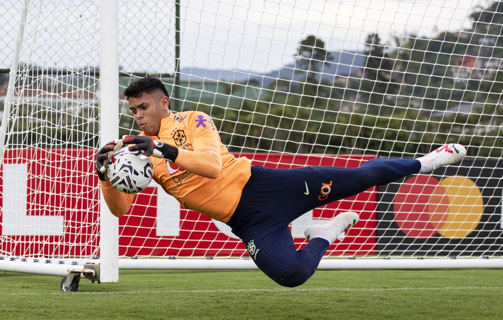 Mycael tem sido um dos destaques da seleção brasileira sob o comando de Ramon Menezes — Foto: Joilson Marconne / CBF