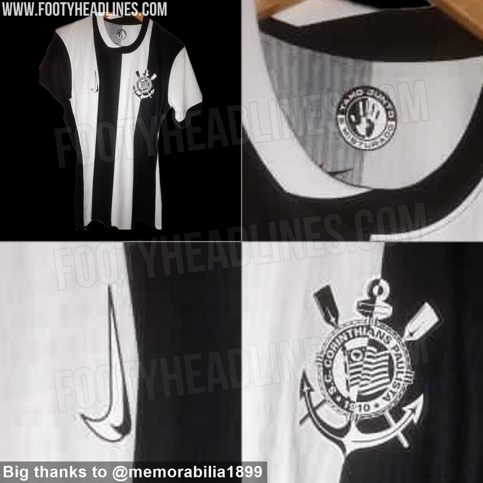 Mais imagens do suposto terceiro uniforme do Corinthians — Foto: Reprodução