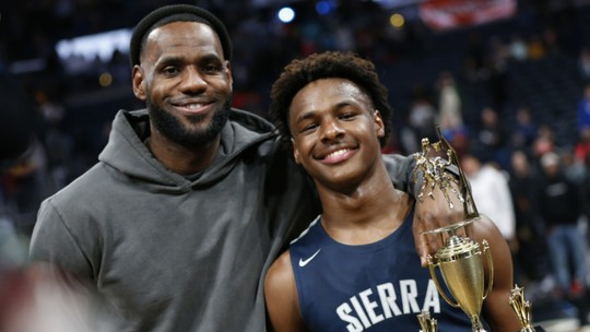 Filho de LeBron vai treinar com Lakers e Suns antes do Draft da NBA - Foto: (Reprodução)