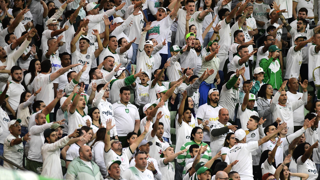 Torcida do Palmeiras no jogo contra o Grêmio