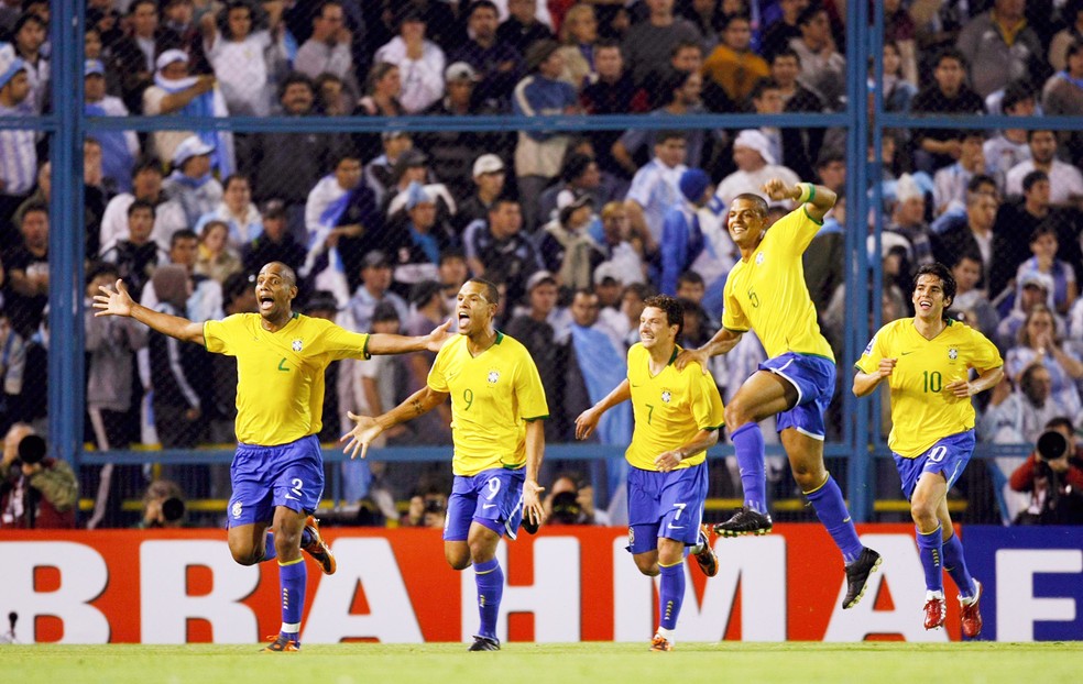 Brasil 3 x 1 Argentina - Eliminatórias da Copa 05/09/2009  — Foto: Reuters