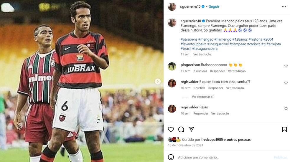 Roger no Fla-Flu em que foi o herói maior — Foto: Reprodução