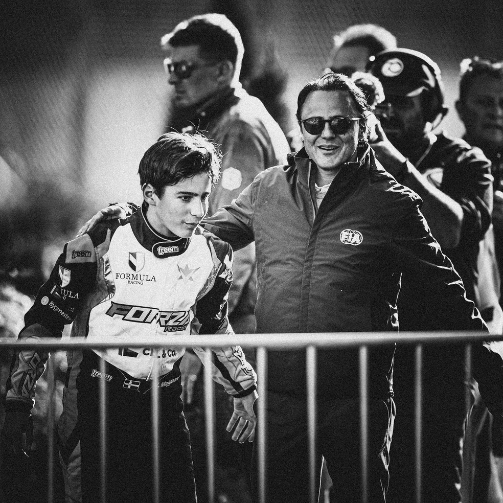 Rafael Câmara e Felipe Massa no Mundial de Kart da Finlândia — Foto: Divulgação