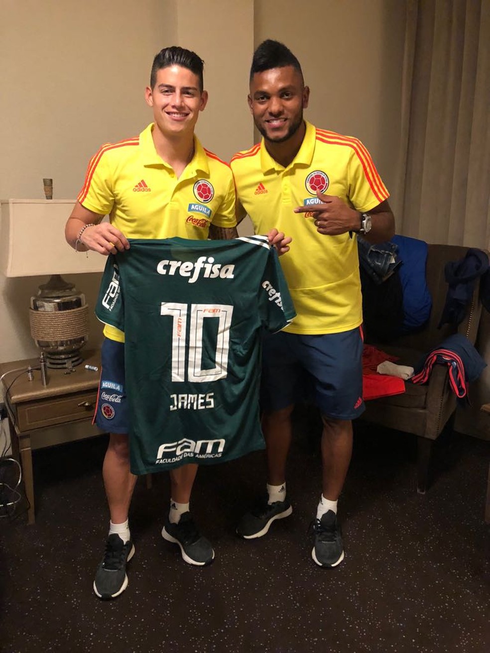 James Rodriguez e Borja Palmeiras — Foto: Divulgação
