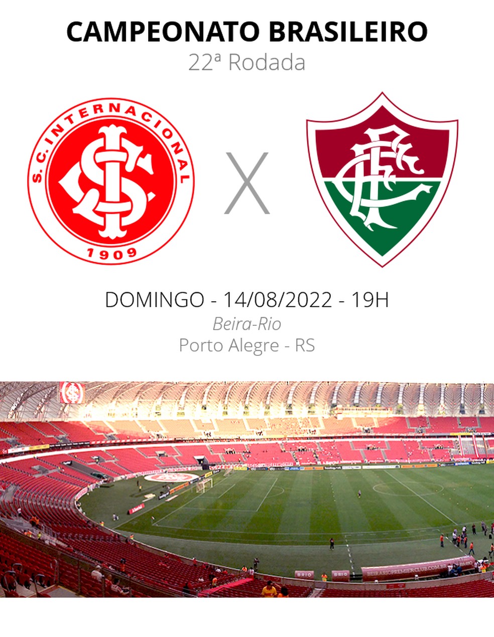 Flamengo x Palmeiras, Internacional x Fluminense e Botafogo x
