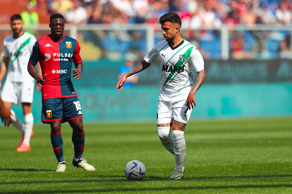 Matheus Henrique em ação pelo Sassuolo — Foto: Divulgação/Sassuolo