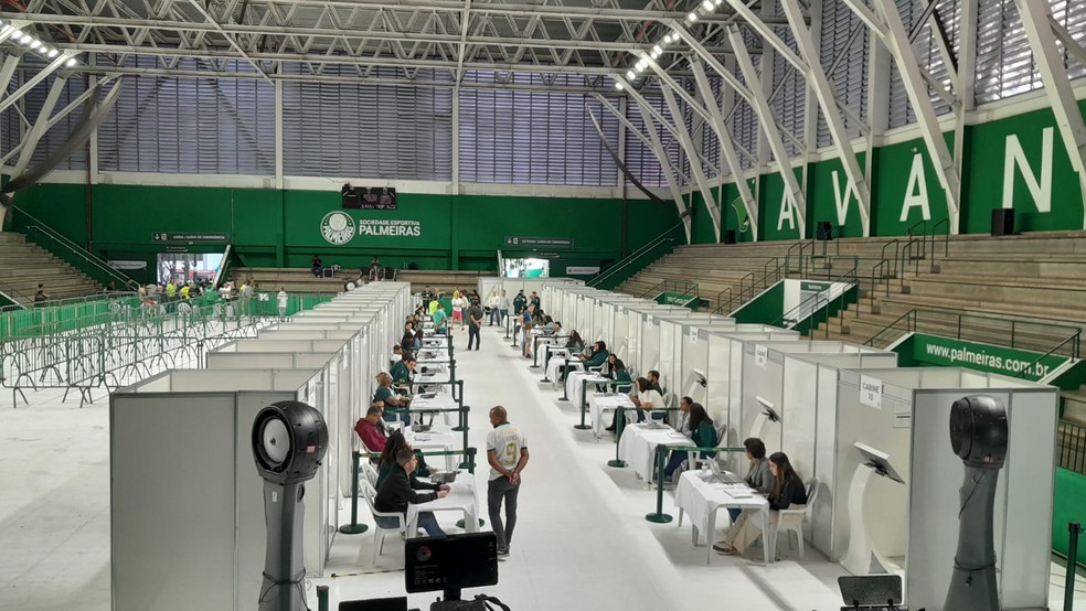 Ginásio do Palmeiras recebe eleição presidencial — Foto: Eduardo Rodrigues